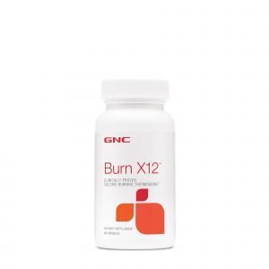 Термогенный жиросжигатель, Burn x12, GNC, 60 капсул