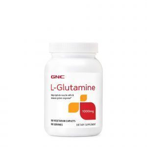 L-глутамин, L-Glutamine, GNC, 1000 мг, 100 вегетарианских капсул