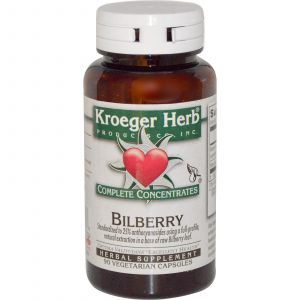 Черника, Bilberry, Kroeger Herb Co, 90 кап.