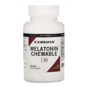 Мелатонин, Melatonin Chewable Tablets, Kirkman Labs, 1 мг,100 таблеток