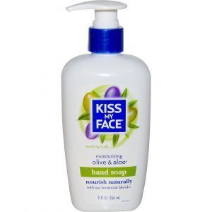 Увлажняющее мыло для рук, Moisturizing Hand Soap, Olive & Aloe, Kiss My Face, 266 мл