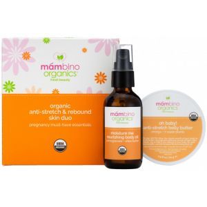 Набор против растяжек и для придания упругости коже, Mambino Organics, 60 мл + 70 г