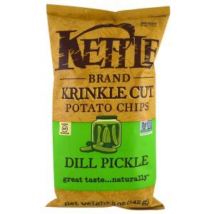 Картофельные чипсы с укропом, Potato Chips, Kettle Foods, органик, 142 г
