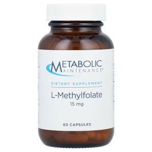 L-метилфолат, L-Methylfolate, Metabolic Maintenance, 15 мг, 60 капсул