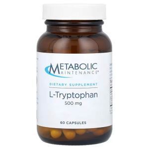 L-триптофан, L-Tryptophan, Metabolic Maintenance, 500 мг, 60 капсул