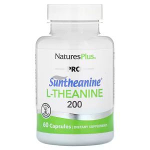 L-теанин Suntheanine Про 200, Pro Suntheanine L-Theanine 200, Nature's Plus, 100 мг, 60 капсул