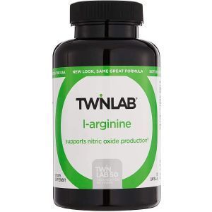 L-аргинин, Twinlab, 500 мг, Свободная Форма,100 кап