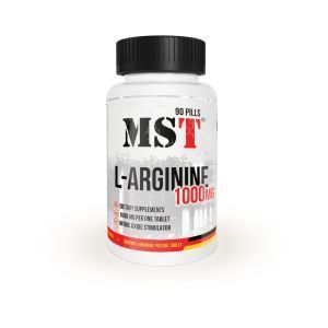 L-Аргинин, Nutrition L-Arginine 1000, MST, 90 таблеток