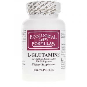 L-глутамин, L-Glutamine, Ecological Formulas, 500 мг, 100 капсул