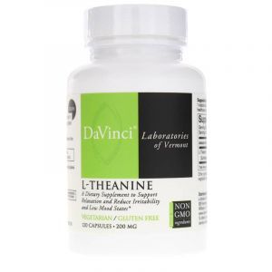 L-теанин, L-Theanine, DaVinci Laboratories of  Vermont, 200 мг, 120 капсул 