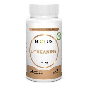 L-теанін, L-Theanine, Biotus, 200 мг, 100 капсул