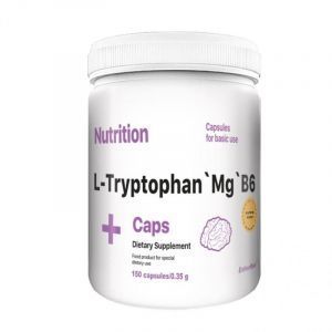 L-триптофан Магний Витамин B6, L-Tryptophan Mg B6, AB PRO Nutrition, антистресс комплекс, 60 капсул

