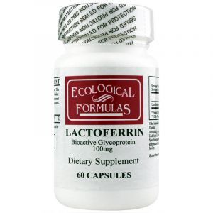 Лактоферрин, поддержка иммунитета, Lactoferrin, Ecological Formulas, 100 мг, 60 капсул
