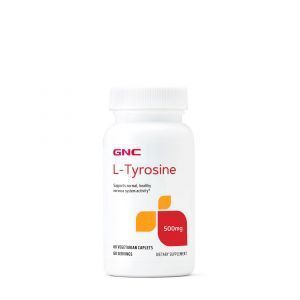 L-Тирозин, поддержка нервной системы, L-Tyrosine, GNC, 500 мг, 60 вегетарианских капсул