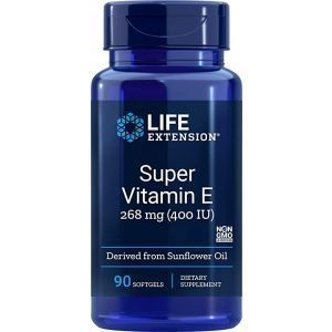 Витамин Е натуральный, 400 МЕ (Natural Vitamin E), Life Extension, 90 капсул