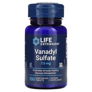 Ванадий сульфат, Vanadyl Sulfate, Life Extension, 7.5 мг, 100 таблеток (Default)