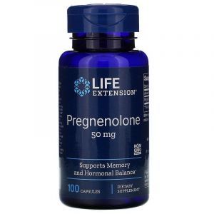 Прегненолон, Pregnenolone, Life Extension, 50 мг, 100 кап. (Default)