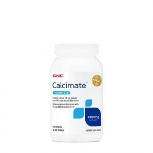 Кальций (с витамином D-3), Calcimate with Vitamin D3, GNC, 1000 мг, 120 капсул