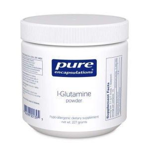 L-глютамин порошок, l-Glutamine powder, Pure Encapsulations, 227 гр.