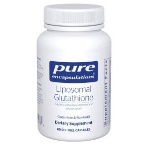 Липосомальный Глутатион, Liposomal Glutathione, Pure Encapsulations, антиоксидант, поддержка печени и детоксикация, 60 капсул