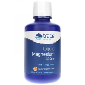 Магний жидкий, Liquid Magnesium, Trace Minerals Research, вкус мандарина, 300 мг, 475 мл
