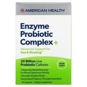 Ферментный пробиотический комплекс, Enzyme Probiotic Complex +, American Health, 30 капсул