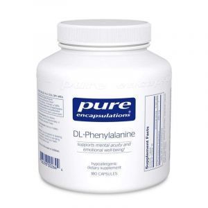 DL-фенилаланин, DL-Phenylalanine, Pure Encapsulations, 180 капсул