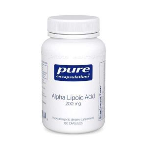 Альфа-липоевая кислота 200 мг, Alpha Lipoic Acid 200 mg, Pure Encapsulations, 120 капсул