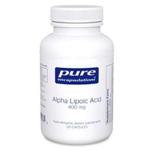 Альфа-липоевая кислота 400 мг, Alpha Lipoic Acid 400 mg, Pure Encapsulations, 120 капсул