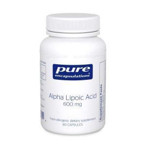 Альфа-липоевая кислота 600 мг, Alpha Lipoic Acid 600 mg, Pure Encapsulations, 60 капсул