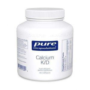 Кальций с витаминами K и D, Calcium K/D, Pure Encapsulations, 180 капсул
