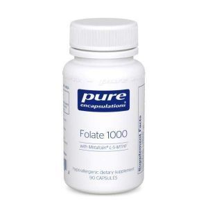 Фолат, Folate, Pure Encapsulations, 1000 мг, 90 капсул