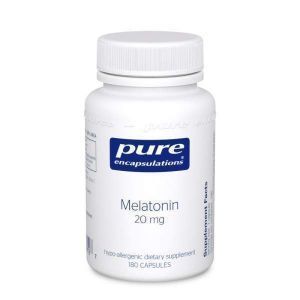 Мелатонин, Melatonin, Pure Encapsulations, 20 мг., 120 капсул