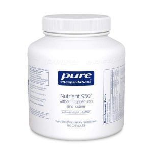 Мульти-витаминная/минеральная формула без йода, железа и меди, Nutrient 950, Pure Encapsulations, 180 капсул