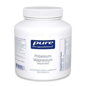 Калий и Магний (аспартат), Potassium Magnesium (aspartate), Pure Encapsulations, 180 капсул