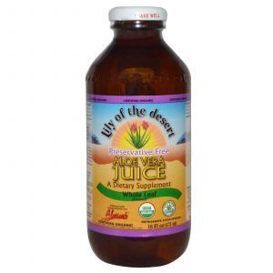 Сок алоэ вера, из цельных листьев, Aloe Vera Juice, Lily of the Desert, 473 мл