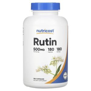 Рутин, Rutin, Nutricost, 500 мг, 180 вегетарианских капсул