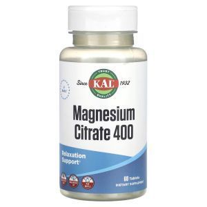 Цитрат магния, Magnesium Citrate 400, KAL, 60 таблеток
