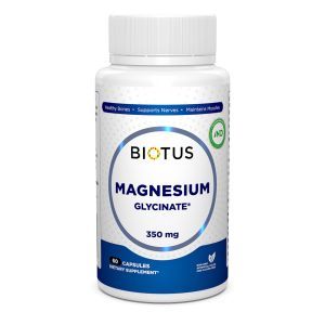 Магній гліцинат, Magnesium Glycinate, Biotus, 60 капсул