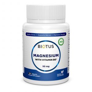 Магній і вітамін В6, Magnesium with Vitamin B6, Biotus, 100 таблеток