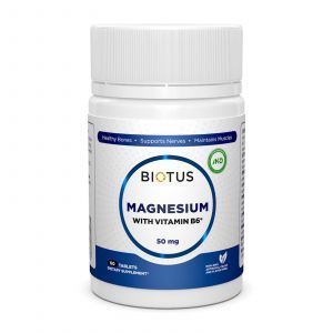 Магній і вітамін В6, Magnesium with Vitamin B6, Biotus, 60 таблеток
