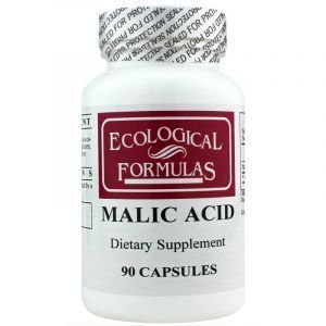 Яблочная кислота, Malic Acid, Ecological Formulas, 600 мг, 90 капсул