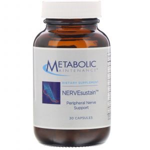 Поддержка нервной системы, NERVEsustain, Metabolic Maintenance, 30 капсул
