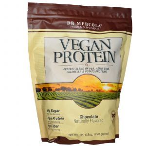 Протеин для веганов, шоколад, Dr. Mercola, 750 г 