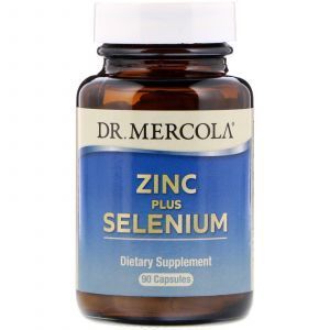 Цинк плюс селен, Zinc Plus Selenium, Dr. Mercola, 90 капсул