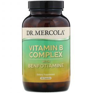 Витамины группы В с бенфотиамином, Vitamin B Complex, Dr. Mercola, 180 капсул