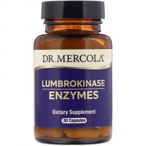 Ламброкиназа, Lumbrokinase Enzymes, Dr. Mercola, 30 кап.
