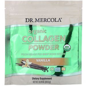 Коллаген, Collagen Powder, Vanilla, Dr. Mercola, 304,5 г