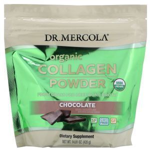 Коллаген, Collagen Powder, Dr. Mercola, шоколад, 420 г