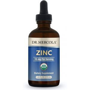 Цинк, Zinc, Dr. Mercola, 15 мг, 115 мл